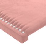 vidaXL Tête de lit à LED Rose 83x16x118/128 cm Velours