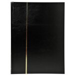 Album De Timbres Simili-cuir 16 Pages Noires - 22 5x30 5 Cm - Noir - Exacompta
