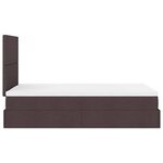 vidaXL Cadre de lit ottoman avec matelas marron foncé 120x200 cm tissu