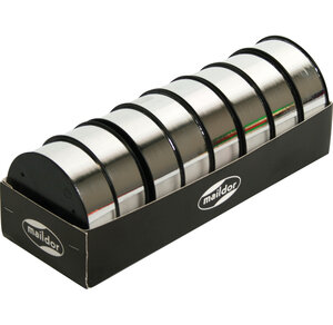 Plateau de 8 bobinots métallisés argent 25x10mm clairefontaine