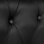 vidaXL Canapé Chesterfield à 2 places cuir synthétique noir