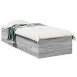 vidaXL Cadre de lit sans matelas sonoma gris 75x190 cm