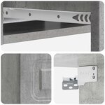 vidaXL Table d'appoint murale Gris béton 59 x 34 5 x 17 cm