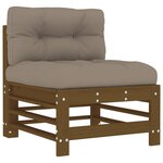 vidaXL Canapés centraux avec coussins 2 Pièces marron miel