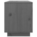 vidaXL Meuble TV Gris 74x35x44 cm Bois de pin massif
