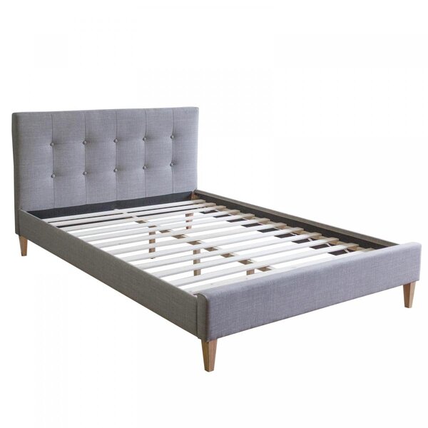 Lit rembourré avec matelas 120x200 Sommier à lattes