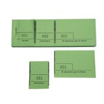 Bloc Passe-partout 100 Feuillets Numérotés De 3 Volets - Format 4 8x15 Cm - Vert - X 50 - Exacompta