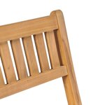 vidaXL Tabourets pliables de bar d'extérieur lot de 2 bois teck solide