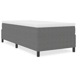 vidaXL Lit à ressorts Gris clair 100 x 200 cm Tissu en velours côtelé