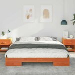 vidaXL Cadre de lit surélevé Marron 180 x 200 cm Bois massif en pin