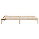 vidaXL Cadre de lit Naturel 90 x 190 cm Pin massif