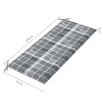 vidaXL Banc de jardin 2 places avec coussin 120 cm Bois d'eucalyptus