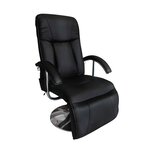 vidaXL Fauteuil de massage Noir Similicuir