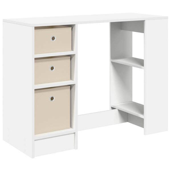 vidaXL Bureau avec tiroir Blanc 100 x 40 x 75 cm Bois d'ingénierie