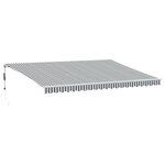 vidaXL Auvent rétractable automatique avec LED anthracite et blanc