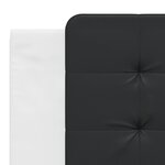 vidaXL Cadre de lit sans matelas blanc et noir 180x200 cm similicuir