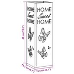 vidaXL Porte-parapluie avec stockage Noir 15 5 x 15 5 x 49 cm Métal