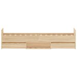 vidaXL Cadre de lit tête de lit et pied de lit chêne sonoma 75x190 cm
