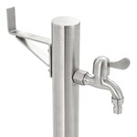 vidaXL Colonne à eau de jardin ronde Acier inoxydable 65 cm