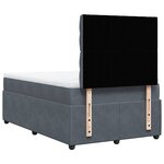 vidaXL Sommier à lattes de lit et matelas Gris foncé 120x200cm Velours