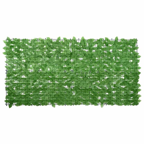 vidaXL Écran de balcon avec feuilles vert 200x100 cm
