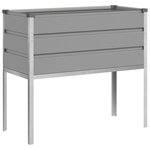 vidaXL Jardinière Gris clair 100 x 45 x 90 cm Acier galvanisé