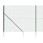 vidaXL Clôture en treillis métallique et piquet d'ancrage vert 1 4x10m