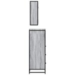 vidaXL Ensemble de meubles de salle de bain 3 Pièces Sonoma gris