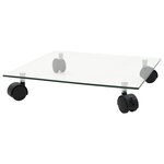 vidaXL Support carré pour plantes 2 Pièces Verre trempé 35 x 35 cm