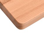 vidaXL Dessus de bureau 100x(45-50)x2 5 cm bois massif de hêtre