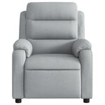 vidaXL Fauteuil de massage inclinable gris clair tissu