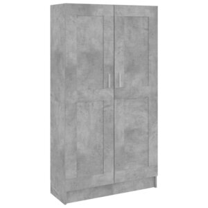vidaXL Bibliothèque Gris béton 82 5x30 5x150 cm Bois d’ingénierie