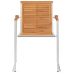 vidaXL Chaises de jardin lot de 4 avec coussins Bois d'acacia massif