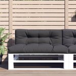 vidaXL Coussins de palette lot de 2 anthracite tissu