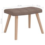 vidaXL Chaise à bascule avec tabouret Taupe Tissu