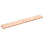 vidaXL Étagère murale 220x30x(2-6) cm bois de chêne massif non traité