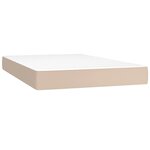vidaXL Sommier à lattes de lit matelas cappuccino 120x190cm similicuir