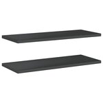 vidaXL Étagères murales 2 Pièces 100x40x3 cm noir acier inoxydable