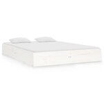 vidaXL Cadre de lit sans matelas blanc bois massif 140x190 cm