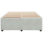 vidaXL Cadre de lit sans matelas gris clair 140x190 cm velours