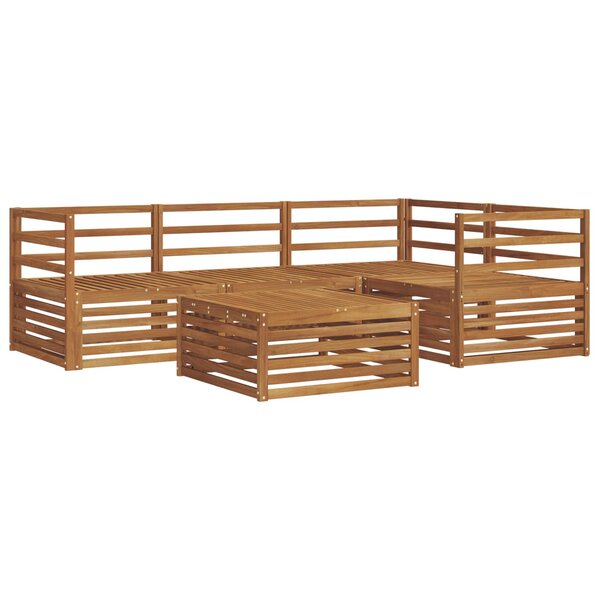 vidaXL Ensemble de canapés d'extérieur 5 Pièces Naturel