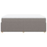 vidaXL Sommier à lattes de lit avec matelas Taupe 140x200 cm Tissu