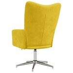 vidaXL Chaise de relaxation Jaune moutarde Velours