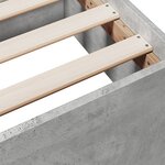 vidaXL Cadre de lit avec tiroirs sans matelas gris béton 140x200 cm