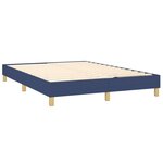 vidaXL Sommier à lattes de lit avec matelas Bleu 140x190 cm Tissu