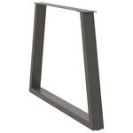 vidaXL Pieds de table à manger en forme de V  3 pièces  anthracite  100 x (72-73 3) cm  acier