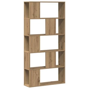 vidaXL Bibliothèque 5 niveaux chêne artisanal bois ingénierie