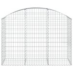 vidaXL Panier de gabions arqué 150x50x100/120 cm Fer galvanisé