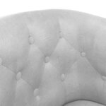 vidaXL Fauteuil avec repose-pied argenté similicuir