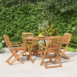 vidaXL Ensemble à manger de jardin 5 Pièces Bois d'acacia solide